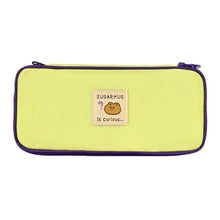 Load image into Gallery viewer, Monolike Unmatched Friends Standard pen case, Lime - Water-Resistant Nylon Pencil Case, Large Capacity Pen Pouch, Aesthetic Stationery Organizer for Office
