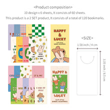 Load image into Gallery viewer, Monolike Bandal Bookmarks Happy and Lucky + Happy and Lucky Littles 120 Pieces
