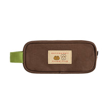 Load image into Gallery viewer, Monolike Unmatched Friends Butter Pencil Case, Brown - Structured Square Desk Organizer, Large Capacity Aesthetic Stationery Pouch &amp; Makeup Brush Bag
