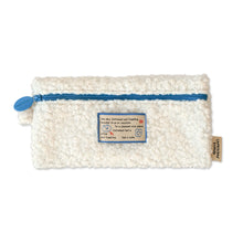 Load image into Gallery viewer, Monolike Unmatched Friends Bbogeuli Pencil Case, Ivory - Slim Fuzzy Fleece Pen Pouch for Daily Use with Stain-Resistant Lining
