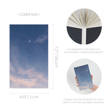 Load image into Gallery viewer, Monolike PVC Handy Planner Notebook Moonlight, Blue night - Undated 5 Month Planner, Handheld Lay Flat Diary with Clear PVC Pocket Cover for Office
