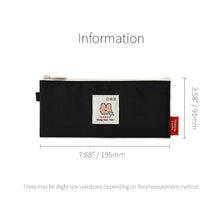Load image into Gallery viewer, Monolike Happy and Lucky Daily pen case, Happy Black - Slim Water-Resistant Nylon Pen Pouch, Aesthetic Vivid Stationery Organizer for Office
