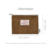 Load image into Gallery viewer, Monolike Archive 247 Faded Flat Pouch, Brown - Makeup Bag, Cosmetic Bag, Travel Bag, Toiletry Bag, Organizer, Storage Bag
