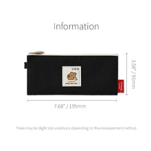 Load image into Gallery viewer, Monolike Happy and Lucky Daily pen case, Lucky Black - Slim Water-Resistant Nylon Pen Pouch, Aesthetic Vivid Stationery Organizer for Office
