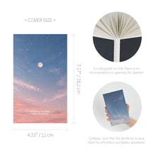 Load image into Gallery viewer, Monolike PVC Handy Planner Notebook Moonlight, Rosy night - Undated 5 Month Planner, Handheld Lay Flat Diary with Clear PVC Pocket Cover for Office
