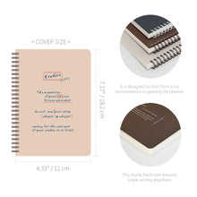 Load image into Gallery viewer, Monolike A5 Planning Notebook Archive 247, Beige - Undated 4-Month Planner, Portable Lay-Flat Spiral-Bound Diary for Office Use

