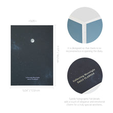 Load image into Gallery viewer, Monolike Moonlight 6 Month Undated Planner, Deep night - B6 Lay Flat Diary with Clear PVC Pocket &amp; Hologram Foil Cover for Office
