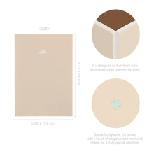 Load image into Gallery viewer, Monolike Nature Log 6 Month Undated Planner, Cloud - B6 Lay Flat Diary with Clear PVC Pocket &amp; Hologram Foil Cover for Office
