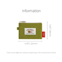Load image into Gallery viewer, Monolike Happy and Lucky Card Case, Green - Small Nylon Pouch, Portable Keychain Coin Purse, Waterproof Card Sleeve, Compact Daily Organizer Case
