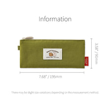 Load image into Gallery viewer, Monolike Happy and Lucky Daily pen case, Green - Slim Water-Resistant Nylon Pen Pouch, Aesthetic Vivid Stationery Organizer for Office
