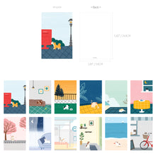 Load image into Gallery viewer, Monolike Playing Days Single card - mix 12 pack, greeting card, 3.9x5.8"
