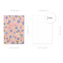 Load image into Gallery viewer, Monolike Olivia&#39;s Flowers Hardcover Lined Notebook, Pink - Hardcover, Academic, Journal, Diary, 112pages
