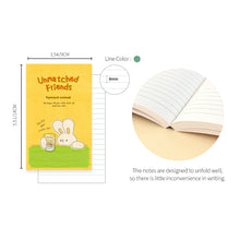 Load image into Gallery viewer, Monolike Unmatched Friends Paperback Line Notebook - 04. Polar bear_Design note, Mini note, Simple note, Notebook, 192 Pages, 4.13x6.69
