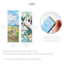 Load image into Gallery viewer, Monolike Art Paper Bookmarks - 36-Pack, 9 Unique Designs, DIY Bookmark, Gift for Book Lovers
