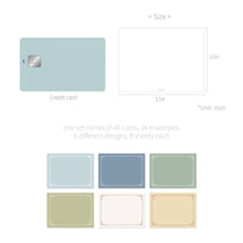 Load image into Gallery viewer, Monolike Day by Day Card, 111 Traditional Line - Mix 48 Mini Single cards, 24 envelopes Package
