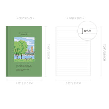 Load image into Gallery viewer, Monolike Journal For Beyond Seoul Today’s Season Hardcover Lined Notebook, Park - Hardcover, Academic, Journal, Diary, 192pages
