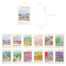 Load image into Gallery viewer, Monolike Twelve Months of Seoul Single Card - Mix 12 pack Postcards
