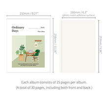 Load image into Gallery viewer, Monolike Ordinary Days PVC Adhesive Photo Album, Green Day - Photo Album, Photo Book, Adhesive Album, Design Album
