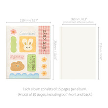 Load image into Gallery viewer, Monolike Unmatched Friends PVC Adhesive Photo Album Series.2, Collage ivory - Self Adhesive Scrapbook, Waterproof Memory Book, DIY Magnetic Photo Journal, 4x6 5x7 8x10 Capacity
