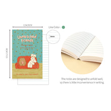 Load image into Gallery viewer, Monolike Unmatched Friends Paperback Line Notebook - 06. Watching movie_Design note, Mini note, Simple note, Notebook, 192 Pages, 4.13x6.69
