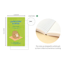 Load image into Gallery viewer, Monolike Unmatched Friends Paperback Line Notebook - 01. Picnic_Design note, Mini note, Simple note, Notebook, 192 Pages, 4.13x6.69
