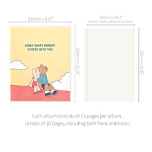 Load image into Gallery viewer, Monolike Happy and Lucky PVC Adhesive Photo Album, Rooftop - Self Adhesive Scrapbook, Waterproof Memory Book, DIY Magnetic Photo Journal, 4x6 5x7 8x10 Capacity
