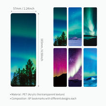Load image into Gallery viewer, Monolike Aurora Pink+Green Acrylic Bookmark 6P SET - Modern Book Accessory for Aesthetic Reading
