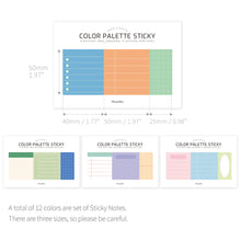 Load image into Gallery viewer, Monolike Color Palette Sticky Plan 30p Series. 2 A SET 4P - Self-Adhesive Memo Pad 30 Sheets
