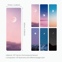Load image into Gallery viewer, Monolike Nightsky Pink+Blue Acrylic Bookmark 6P SET - Modern Book Accessory for Aesthetic Reading

