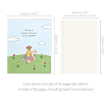 Load image into Gallery viewer, Monolike Happy and Lucky PVC Adhesive Photo Album, Green park - Self Adhesive Scrapbook, Waterproof Memory Book, DIY Magnetic Photo Journal, 4x6 5x7 8x10 Capacity
