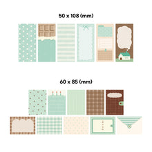 Load image into Gallery viewer, Monolike Mint Choco Sticker Pack (102pcs) - Aesthetic Scrapbooking Material, Writable Paper Sticker Set for Planners and Journals Decor
