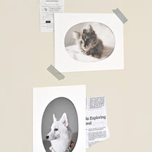 Load image into Gallery viewer, Monolike Paper Photo Frames 4x6 Inch Window, Oval 20 Pack - Cardboard Picture Frame Set with Various Window Shapes for Home Gallery Wall &amp; Desktop Decor
