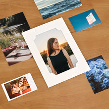 Load image into Gallery viewer, Monolike Paper Photo Frames 4x6 Inch Window, Ticket 20 Pack - Cardboard Picture Frame Set with Various Window Shapes for Home Gallery Wall &amp; Desktop Decor

