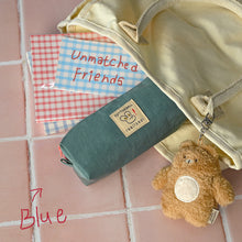 Load image into Gallery viewer, Monolike Unmatched Friends Block Pencil Case, Blue - Pencil Pouch, Portable Pencil Bag, Pencil Case, Office Pouch case, Soft
