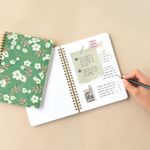 Load image into Gallery viewer, Monolike Olivia&#39;s Flowers A5 Line Spiral Notebook, Pink - Hardcover 5.83 x 8.27inch 128 Page
