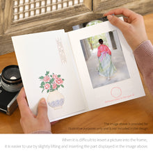 Load image into Gallery viewer, Monolike Paper Frame Photo Card Minhwa, Butterfly 5P SET - 4x6 Inch Picture Frame Note Card, Greeting cards, Assorted Happy Birthday, Thank you
