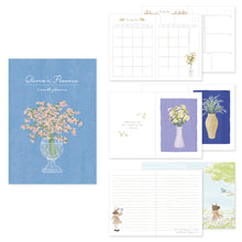 Load image into Gallery viewer, Monolike B6 Olivia&#39;s Flowers Diary 6 Month Planner, Blue - Academic Planner, Weekly &amp; Monthly Planner, Scheduler, Undated Planner, 128x182mm
