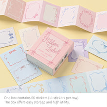 Load image into Gallery viewer, Monolike Wow Sticker Ribbon Label Series.1 + Series.2 Set - Mini Size Cute Stickers, Square Stickers

