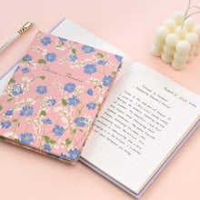 Load image into Gallery viewer, Monolike Olivia&#39;s Flowers Hardcover Lined Notebook, Pink - Hardcover, Academic, Journal, Diary, 112pages
