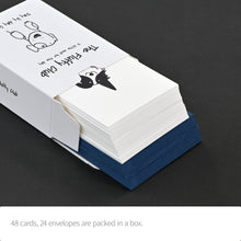 Load image into Gallery viewer, Monolike Day by Day Card, 121 The Fluffy Club - Mix 48 Mini Single cards, 24 envelopes Package
