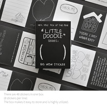 Load image into Gallery viewer, Monolike Big Wow Sticker Little Doodle Series.1 + Series.2 Set - Big Size Cute Stickers, Square Stickers
