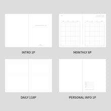 Load image into Gallery viewer, Monolike A5 Planning Notebook Archive 247, Beige - Undated 4-Month Planner, Portable Lay-Flat Spiral-Bound Diary for Office Use
