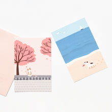 Load image into Gallery viewer, Monolike Playing Days Single card - mix 12 pack, greeting card, 3.9x5.8"

