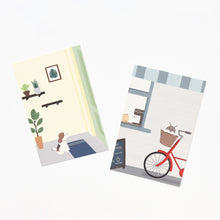 Load image into Gallery viewer, Monolike Playing Days Single card - mix 12 pack, greeting card, 3.9x5.8"
