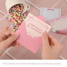 Load image into Gallery viewer, Monolike Day by Day Card, 118 Ribbon Label - Mix 48 Mini Single cards, 24 envelopes Package

