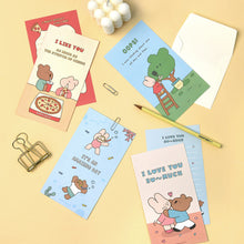 Load image into Gallery viewer, Monolike Happy and Lucky Littles Series.1 Mini Letter Paper and Envelopes Set - 8Type, 32 Letter Paper + 16 Envelopes
