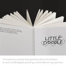 Load image into Gallery viewer, Monolike Little Doodle PVC Handy Notebook, Triple Heart - Exposed Binding, PVC cover, Academic, Journal, Diary, 160pages
