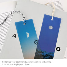 Load image into Gallery viewer, Monolike Nightsky Pink+Blue Acrylic Bookmark 6P SET - Modern Book Accessory for Aesthetic Reading
