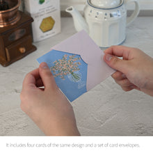 Load image into Gallery viewer, Monolike Day by Day Card, 106 Olivia's Flowers Series.1 - Mix 48 Mini Single cards, 24 envelopes Package
