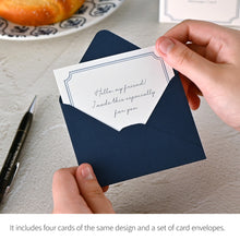 Load image into Gallery viewer, Monolike Day by Day Card, 112 Blank Blue - Mix 48 Mini Single cards, 24 envelopes Package
